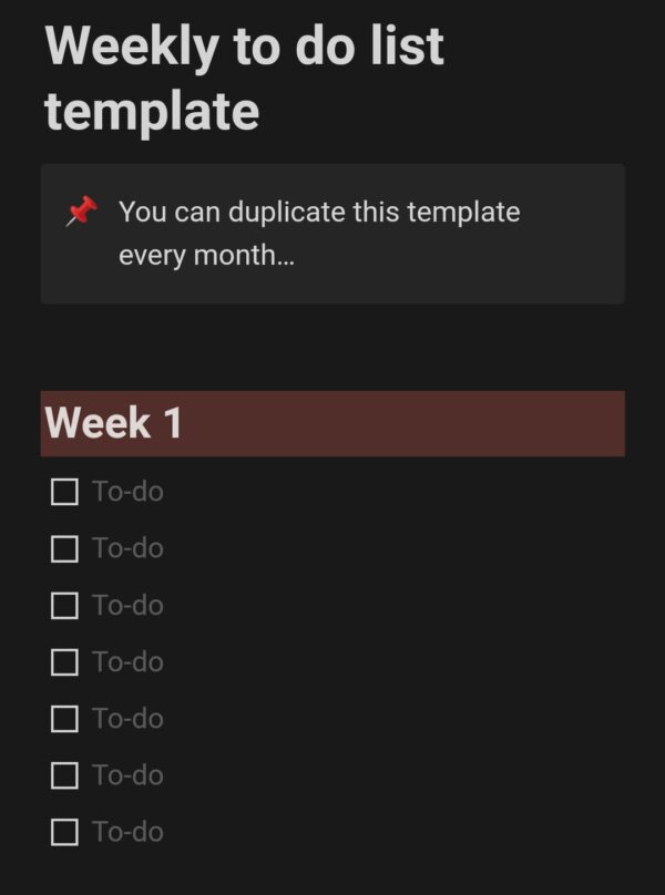 59671 compress Notion - Weekly To-Do List Template